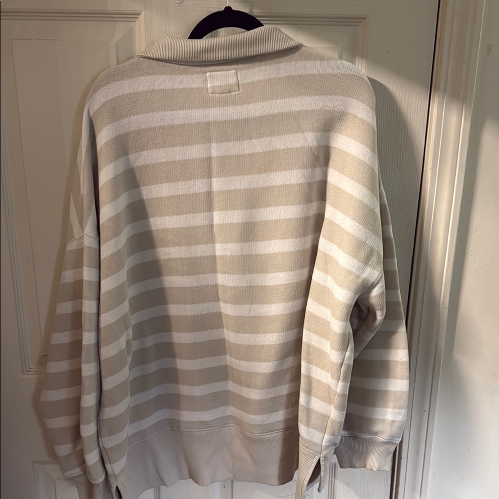 Striped Beige and White Pullover - Picture 7 of 8